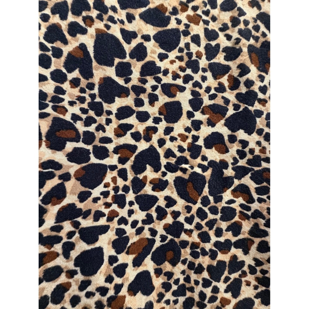Beachlunchlounge Leopard Print Button Down Shirt Viscose Animal Print Tan Black - Picture 4 of 7